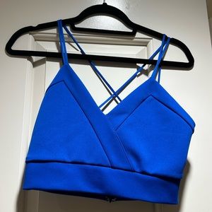 Express Size Small Blue Crop Top (Like New)!